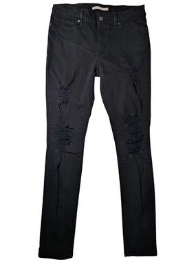 Levi's Black Distressed Women's Skinny Jeans Size 28